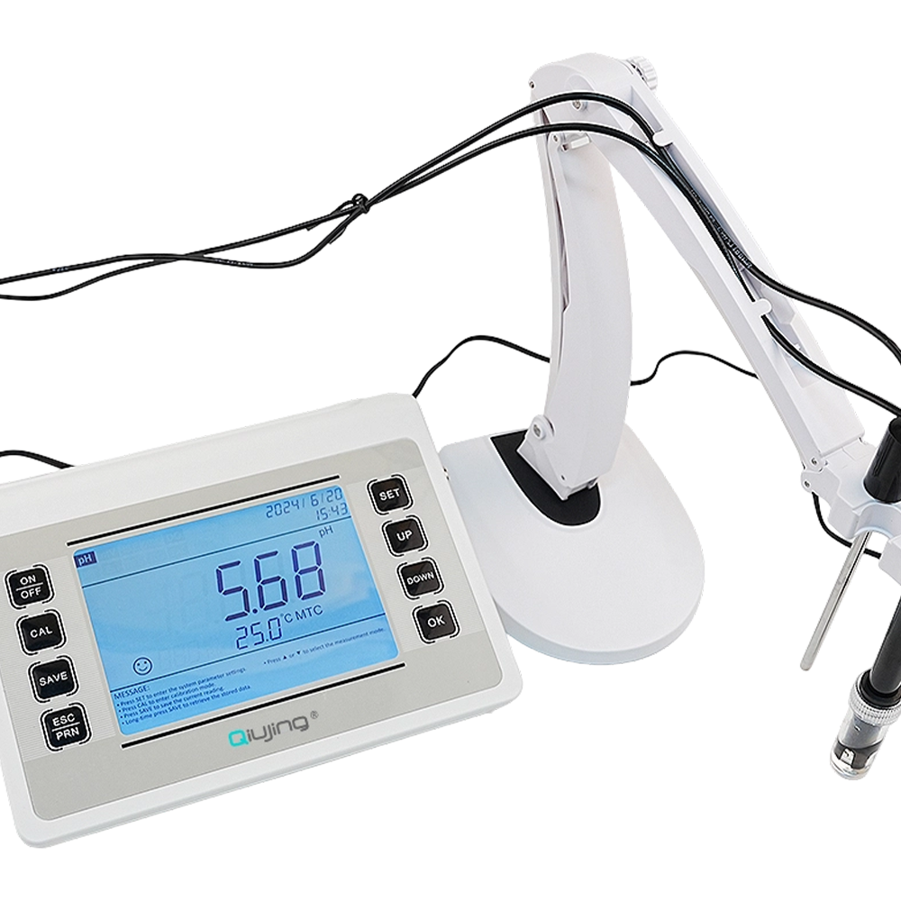 Qiujing LED-Bildschirm, praktischer kabelloser Bluetooth-Druck, langlebig, integrierter Massenspeicher, Tisch-PH-Messgerät P901 